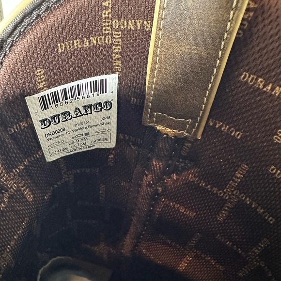 Durango Women’s Western Boots – Size 9.5M Brown Embroidered Leather Rodeo Ready - Picture 11 of 13